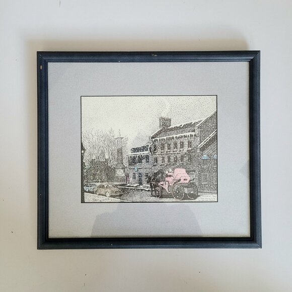 Signed art work by Maurice Blanchette and Denise Berard 1996. Vintage art. - Picture 2 of 10